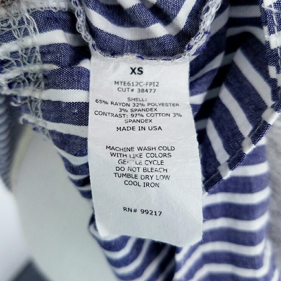 Moa Moa Grey Knit Top Blue Tassel Hem XS EUC Boho - Picture 8 of 8